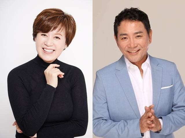 방송인 박미선(왼쪽)과 개그맨 이봉원이 MBN 새 예능프로그램 '남의 집 귀한 가족'으로 호흡을 맞춘다. /큐브엔터테인먼트, 탄탄엔터테인먼트