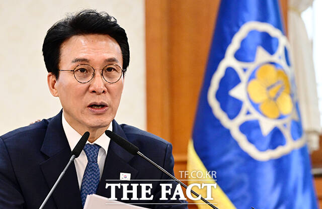 김민석 국무총리가 21일 오전 서울 종로구 정부서울청사에서 열린 전남광주통합특별시 출범 준비 점검회의에 참석해 모두발언을 하고 있다. /임영무 기자