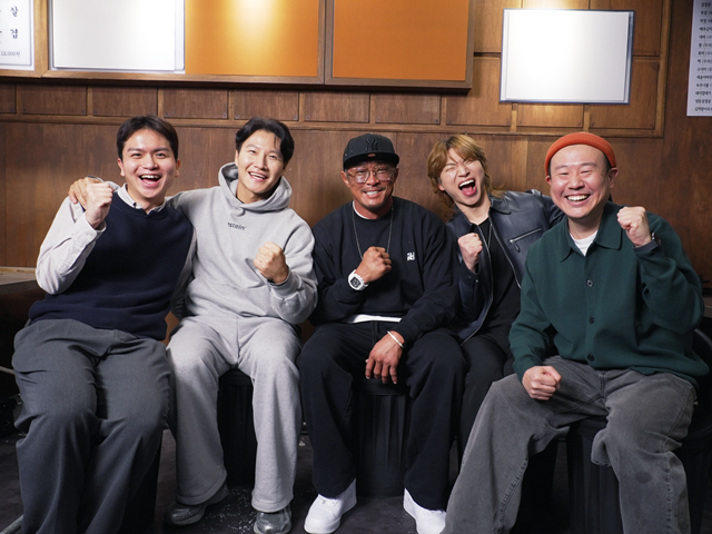 황인목 PD, 가수 김종국, 방송인 추성훈, 가수 대성, 김진호 PD(왼쪽부터)가 21일 오전 10시 온라인으로 진행된 SBS Plus 새 예능프로그램 '상남자의 여행법' 쇼케이스에 참석해 다양한 이야기를 나눴다. /SBS Plus