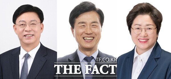 왼쪽부터 맹수석, 성광진, 정상신 대전시교육감 예비후보. /각 예비후보 캠프