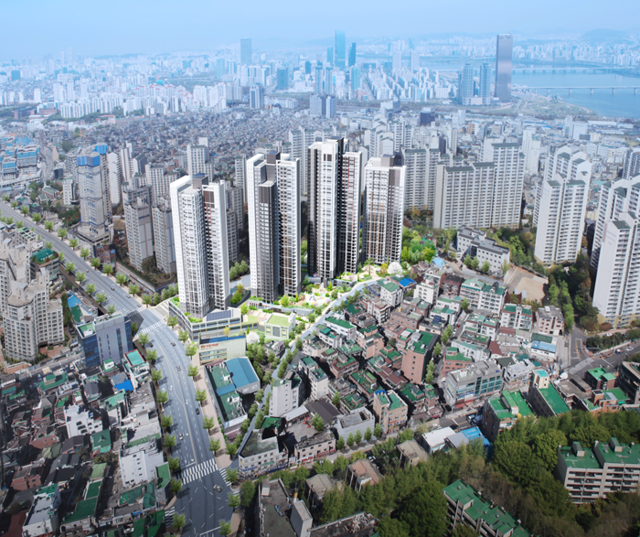 서울시는 오는 24일 제7차 아파트형 미리내집(장기전세주택Ⅱ) 입주자 모집을 공고하고 다음달 6~8일 신청을 받는다. 사진은 힐스테이트 동작시그니처 조감도. /서울시