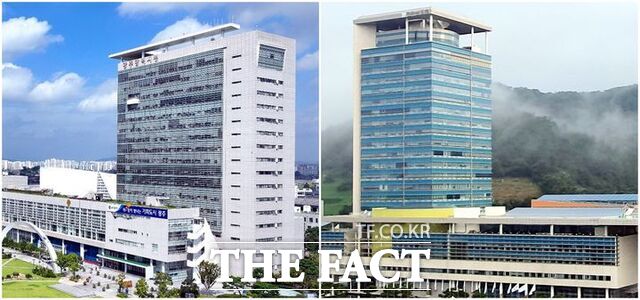 광주시청(왼쪽)과 전남도청(오른쪽) 전경. /뉴시스