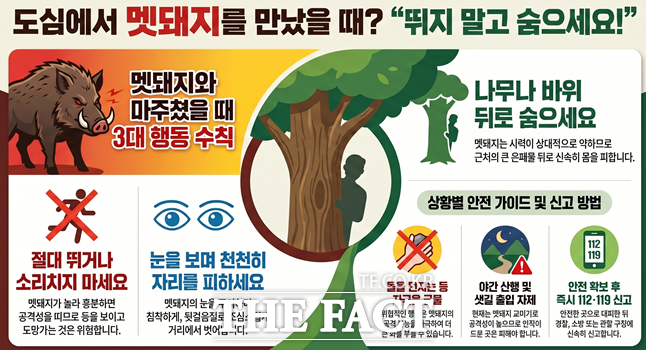 세종소방본부가 밝힌 야생 멧돼지 출몰시 행동요령 /세종시