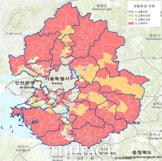 역세권･슬세권으로 본 경기도 생활 환경 유형 표 /경기연구원
