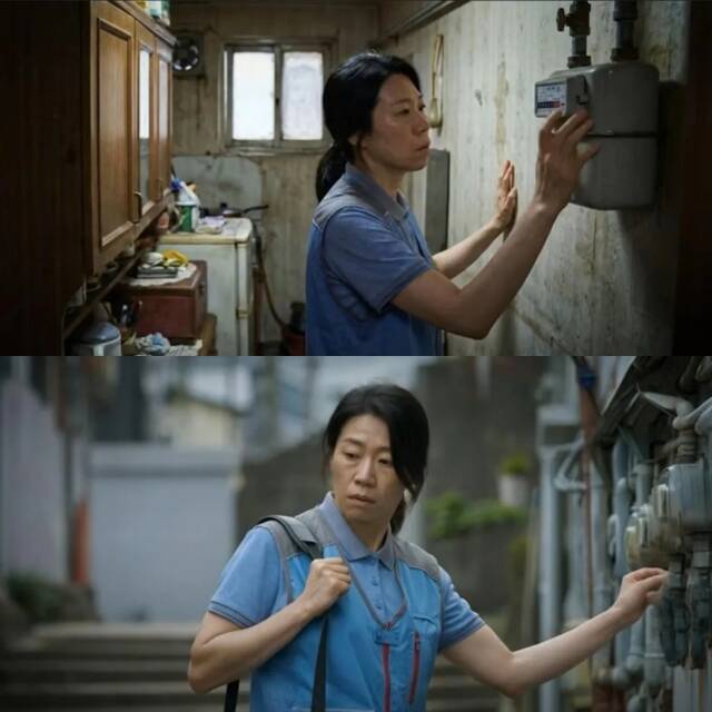 유튜브를 통해 공개된 단편 영화 '검침원'은 염혜란의 초상권을 무단으로 사용한 것이 드러나며 비공개 처리됐다. /화면 캡처.