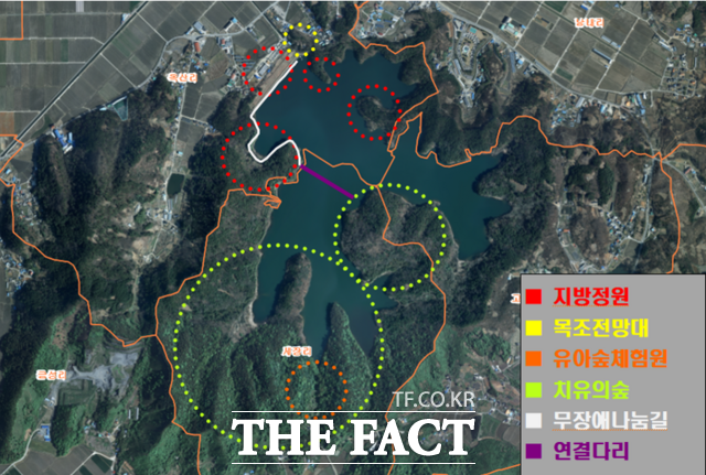 군산시 청암산 생태관광 명소화사업지 구역도. /군산시