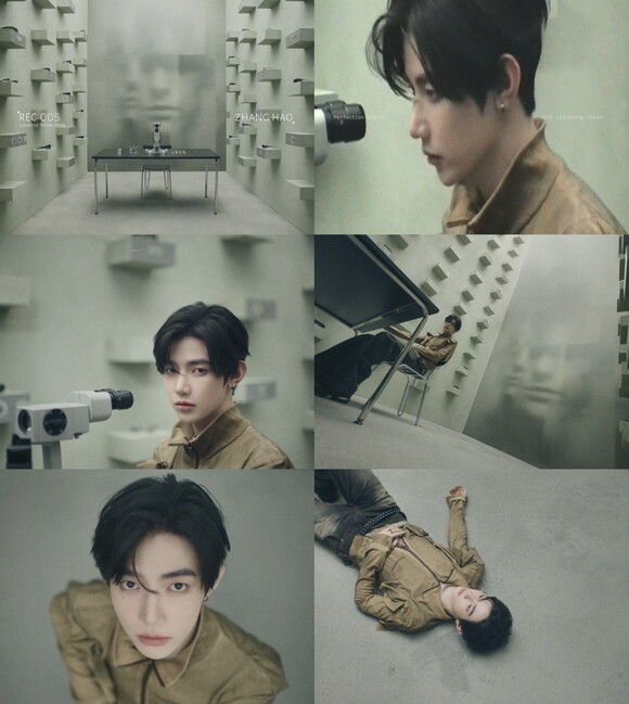 앤더블 장하오가 'SILENCE CRACKS : ZHANG HAO's SOUND'를 공개했다. 멤버 각자가 지닌 고유한 소리를 테마로 한 콘텐츠로 장하오는 바이올린 소리로 마지막을 장식했다. /YH엔터