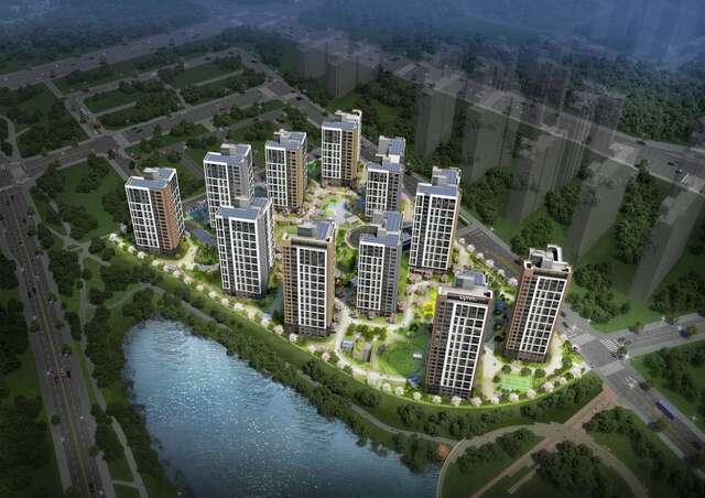 우미건설은 지난 23일 광주광역시도시공사와 '광주 남구 에너지밸리 D1블록 공공지원 민간임대주택 건립사업' 추진을 위한 업무협약(MOU)을 체결했다. 사진은 광주 남구 에너지밸리 D1블록 공공지원 민간임대주택 조감도. /광주광역시도시공사