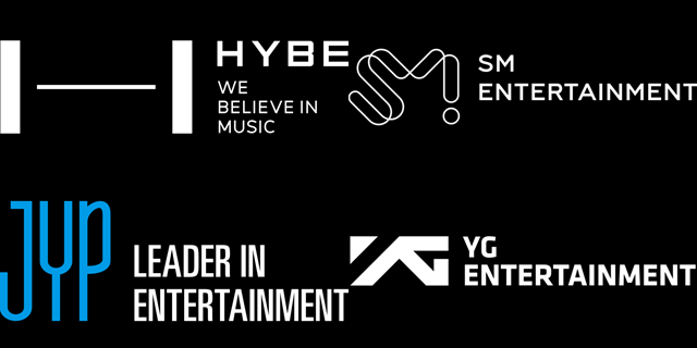 국내 4대 대형기획사로 꼽히는 하이브, SM엔터테인먼트, YG엔터테인먼트, JYP엔터테인먼트(왼쪽 위부터 시계방향)는 초대형 K팝 페스티벌을 만들기 위해 합작법인을 설립하고 있다./하이브, SM엔터테인먼트, YG엔터테인먼트, JYP엔터테인먼트