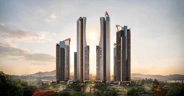 삼성물산은 19차와 25차 크게 두 축으로 용적률과 분양면적 비율은 동일하게 적용하고 임대가구비율은 조합의 원안 설계 그대로 유지하는 등 통합 재건축의 형평성을 유지하면서도 사업성을 높였다. 사진은 신반포19차·25차 조감도. /삼성물산