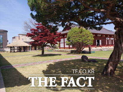 영일민속박물관이 높은 담장 때문에 섬처럼 고립돼 있으나 안으로 들어가면 도심 속 정원으로 손색이 없다. /박진홍 기자