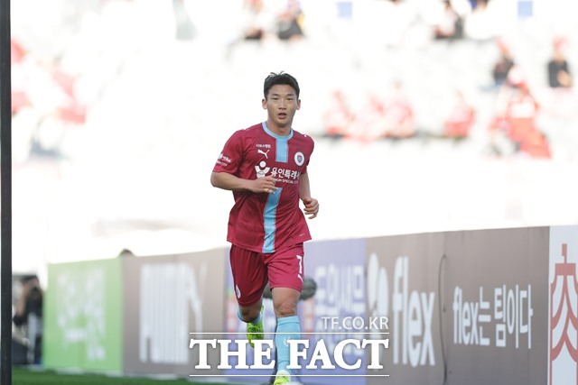 K리그2 9라운드 MVP에 오른 용인 김민우./K리그