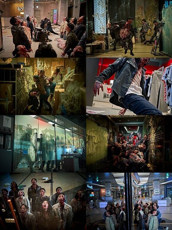 배급사 ㈜쇼박스가 영화 '군체' 속 좀비의 모습이 담긴 스틸을 공개했다. /㈜쇼박스