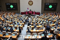  국회, 본회의 열고 '공직선거법 개정안' 원포인트 처리 [TF사진관]