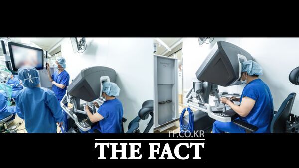 유성선병원이 29일 첨단 수술 장비인 다빈치 Xi 수술 시스템을 활용한 첫 로봇수술을 성공적으로 시행했다. /유성선병원