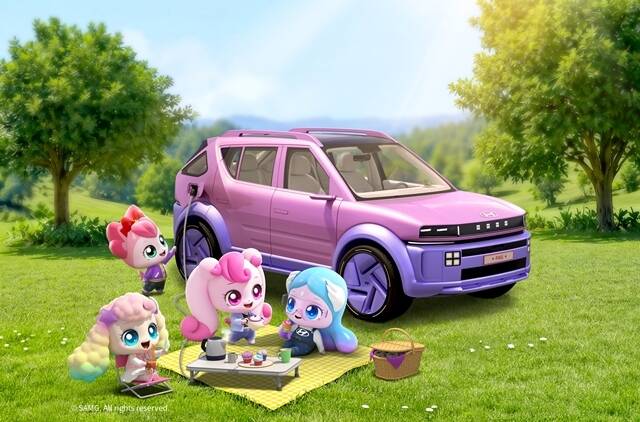 현대자동차가 인기 캐릭터 '캐치! 티니핑'과 협업해 수소전기차 '넥쏘'를 주제로 체험형 전시를 개최한다. /현대차