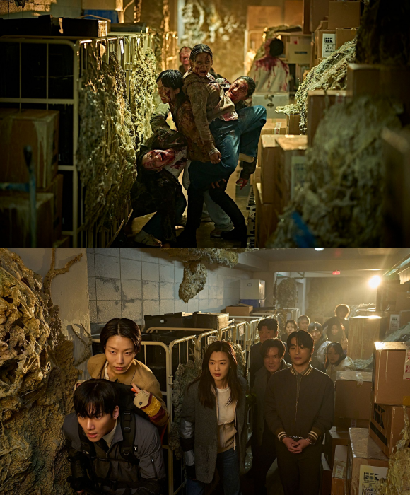 연상호 감독의 신작 '군체'가 프로덕션 비하인드를 공개했다. /㈜쇼박스