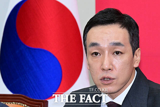 김민수 국민의힘 최고위원이 국회의원 재보궐 선거 불출마를 선언했다. /남윤호 기자
