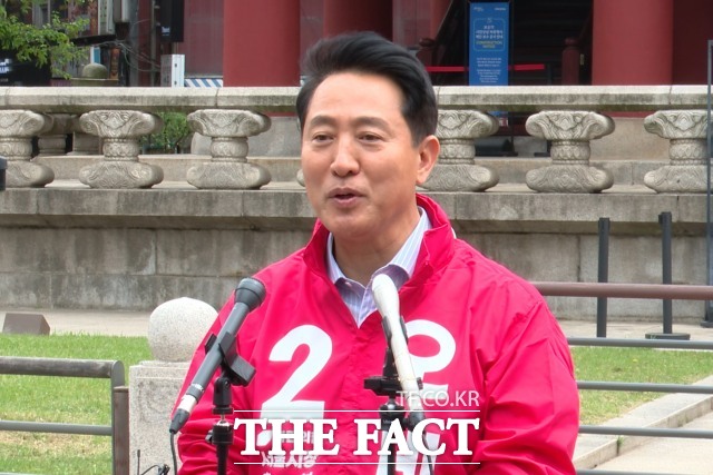 오세훈 국민의힘 서울시장 후보가 4일 오전 YTN 라디오 '장성철의 뉴스명당'에 출연해 윤석열 정부 시절 핵심 인사들의 지방선거 출마 움직임에 대한 입장을 밝혔다. /김민지 기자