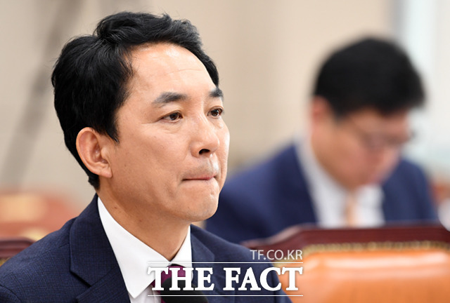 박민식 당시 국가보훈부 장관 후보자가 지난 2023년 5월 서울 여의도 국회 정무위원회에서 열린 인사청문회에 출석해 의원 질의를 듣고 있다. /이새롬 기자