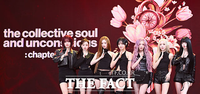 그룹 빌리(Billlie)의 시윤과 션, 츠키, 문수아, 하람, 수현, 하루나(왼쪽부터)가 6일 오후 서울 마포구 SBS프리즘타워 공개홀에서 열린 정규 1집 ‘the collective soul and unconscious: chapter two(더 콜렉티브 소울 앤 언컨시어스: 챕터 2)’ 발매 기념 미디어 쇼케이스에 참석해 포즈를 취하고 있다. /서예원 기자