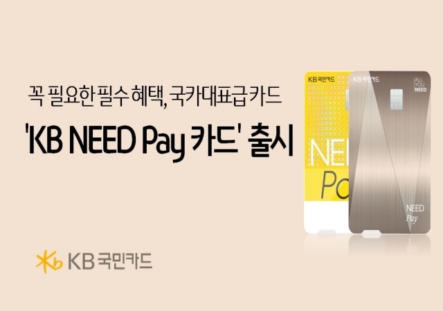 KB국민카드가 'KB 니드 페이 카드'를 출시했다. /KB국민카드