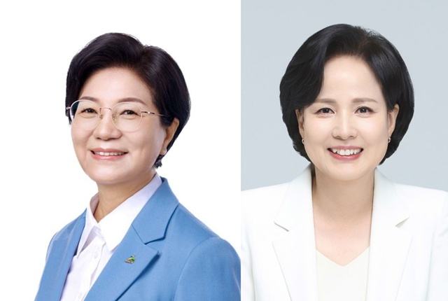 김미경 은평구청장(왼쪽)과 이수희 강동구청장이 민선 9기에 재도전한다. /은평구, 강동구