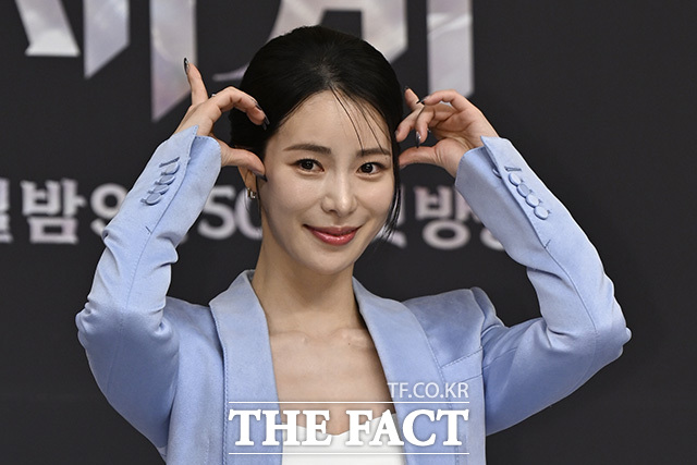 배우 임지연이 7일 오후 서울 양천구 목동 SBS에서 열린 SBS 새 금토드라마 '멋진 신세계' 제작발표회에 참석해 포즈를 취하고 있다./송호영 기자