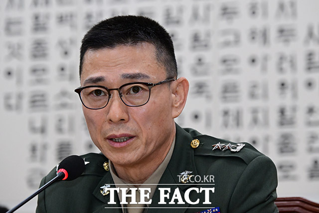 임성근 전 해병대 1사단장이 2024년 10월14일 오후 서울 여의도 국회 법제사법위원회에서 열린 고위공직자범죄수사처에 대한 국정감사에 출석해 질의 답변을 하고 있다./남윤호 기자