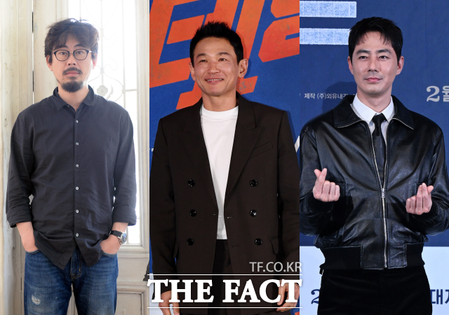 영화 '호프'로 뭉친 나홍진 감독과 배우 황정민 조인성(왼쪽부터)이 제79회 칸영화제에 참석한다. /더팩트 DB