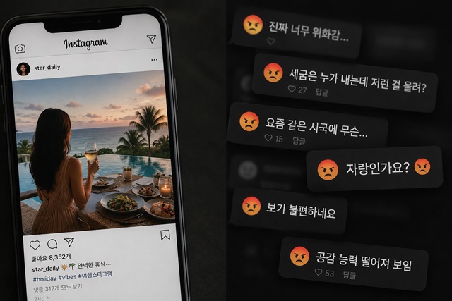 한 장의 사진, 짧은 멘트, 사소한 표정 하나까지 의미가 확대 해석된다. 의도와 상관없이 논란의 재료로 소비되는 경우가 적지 않다. 10초짜리 영상, 몇 줄짜리 자막, 특정 장면만 잘라낸 캡처 이미지가 순식간에 퍼지게 되고, 원래 의도보다 자극적인 부분만 남게 마련이다. /AI 이미지