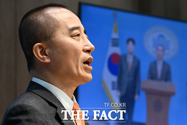 국민의힘 탈당 및 출마선언하는 정승연 개혁신당 인천 연수구갑 국회의원 후보.