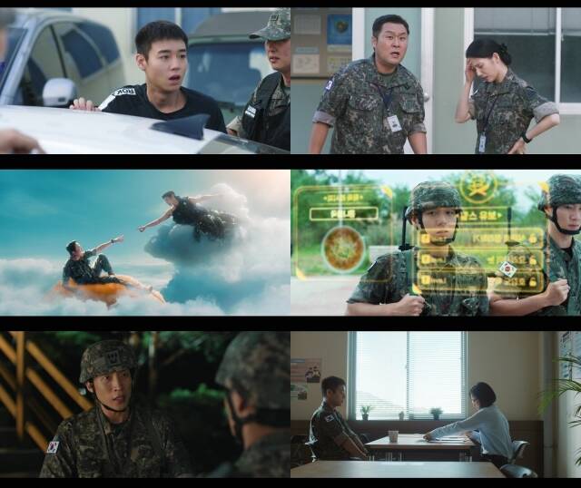12일 방송한 '취사병 전설이 되다'에서는 이상이로 인해 다른 보직으로 이동할 위기에 처한 박지훈의 모습이 그려졌다. /티빙