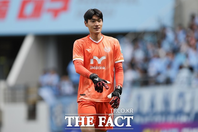 3경기 연속 무실점에 도전하는 대구 골키퍼 한태희./K리그