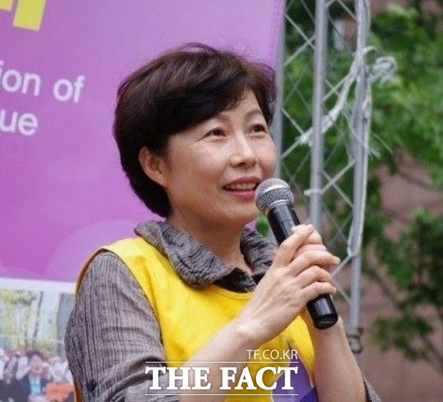 한 이사장은 최근 서울 종로구 옛 주한 일본대사관 앞에 있는 평화의 소녀상 주변 바리케이드가 철거된 것을 두고 민주주의의 작은 회복이라고 평가했다. /정의연