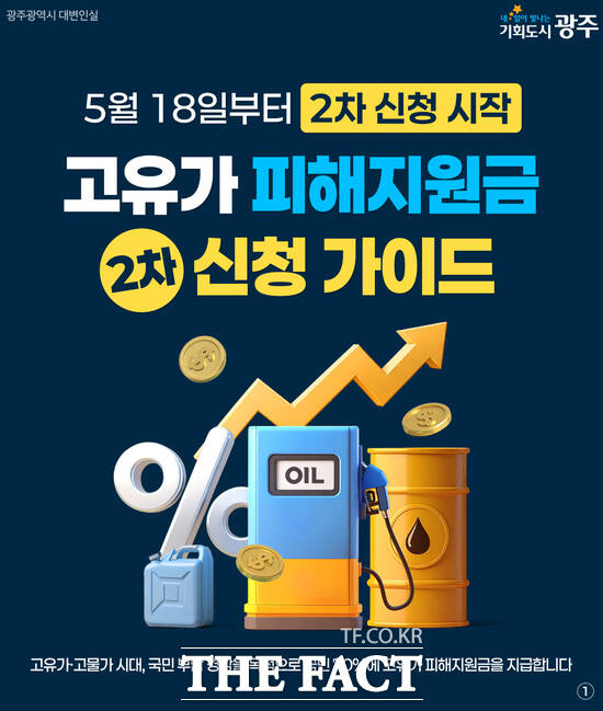 광주시는 18일부터 2차 고유가 피해지원금 신청을 받을 계획이다. /광주시