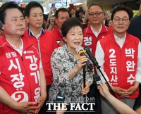  박근혜, 이틀 만에 다시 경남…박완수-강기윤 지지 호소 [TF사진관]