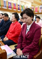  주일 맞아 교회 찾은 양향자 국민의힘 경기도지사 후보 [포토]