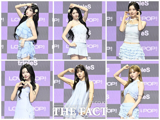 김나경과 공유빈, 카에데, 곽연지, 코토네, 서다현(왼쪽 위부터 시계 방향)이 포즈를 취하고 있다.