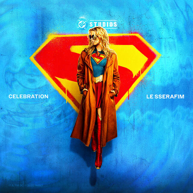 그룹 르세라핌과 영화 '슈퍼걸'의 컬래버레이션 싱글 'CELEBRATION (Supergirl Ver.)'이 발매됐다./쏘스뮤직