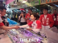  한화에어로 사고에…양향자, '차분한 유세' 희생자 애도