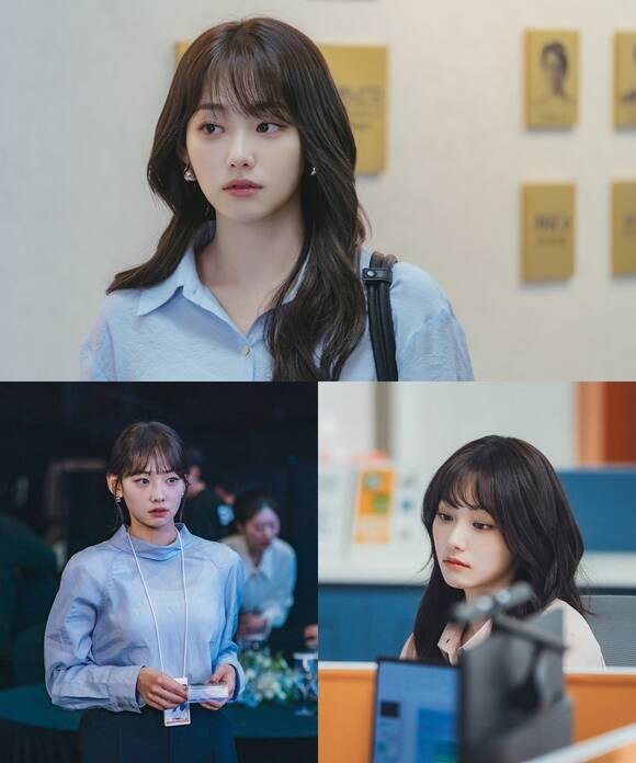 tvN 새 월화드라마 '내일도 출근!' 제작진이 윤노아 역을 맡은 배우 강미나의 스틸을 공개했다. /tvN