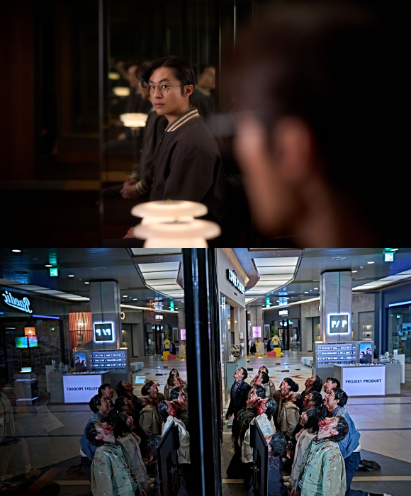 구교환은 감염 사태를 일으킨 생물학 박사 서영철로 분해 작품의 메인빌런으로서 대체 불가한 존재감을 발산한다. /쇼박스