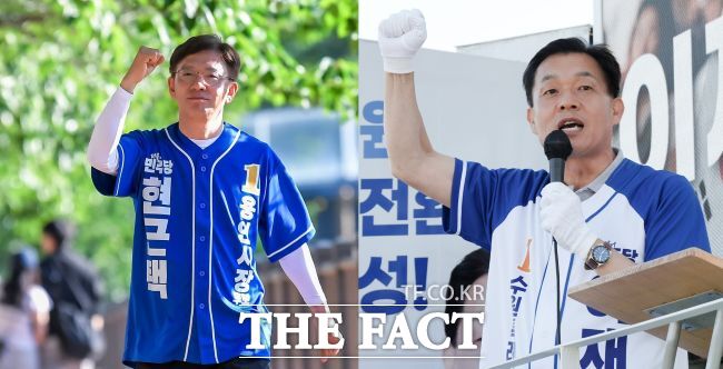 현근택 민주당 용인시장 후보(왼쪽)와 이재준 수원시장 후보(오른쪽). /현근택·이재준 후보 선거캠프
