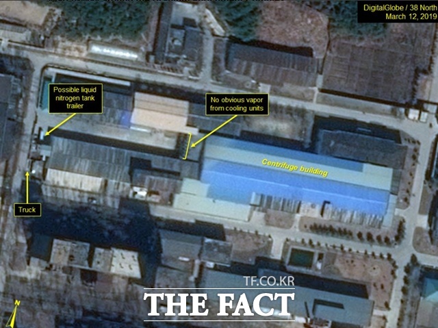 라파엘 그로시 국제원자력기구(IAEA) 사무총장은 지난해 6월 IAEA 이사회에서 영변 핵단지 내 우라늄 농축시설과 비슷한 시설이 건설되고 있다고 밝힌 바 있다. 사진은 2019년 6월 미국의 북한전문매체 38노스가 공개한 북한 영변 핵단지 내 우라늄 농축 공장. /38노스 홈페이지, 뉴시스
