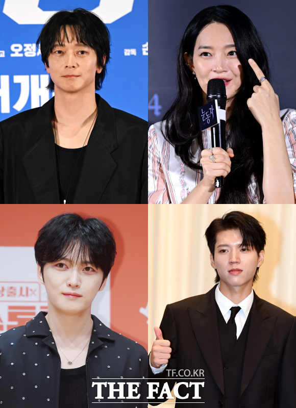 배우 강동원 신민아 남우현 김재중(왼쪽 위부터 시계방향)이 각자만의 도전이 담긴 작품으로 관객들과 만나고 있다. /더팩트 DB