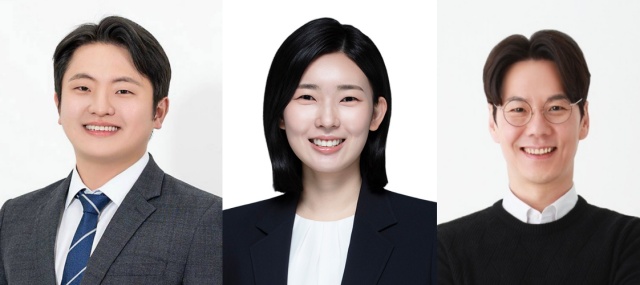 왼쪽부터 더불어민주당 이광희(양천3) 당선인과 이인애(비례대표) 당선인, 국민의힘 윤수혁(중구2) 당선인/중앙선거관리위원회
