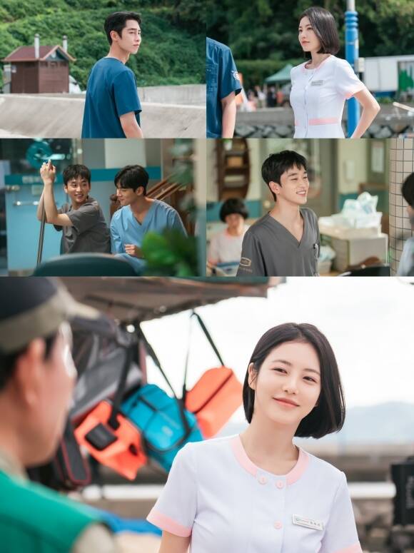 청춘 배우들의 케미스트리가 담긴 '닥터 섬보이'는 매주 월, 화요일 오후 10시에 방송한다. /ENA