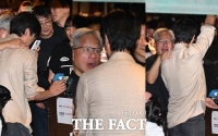  '네이버페이 골든벨' 울린 이해진에 기뻐하는 젠슨 황 [TF사진관]