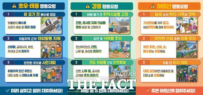풍수해 피해 대응 리플릿. /경기도